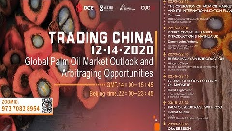 Palm Oil Arbitrage with CQG