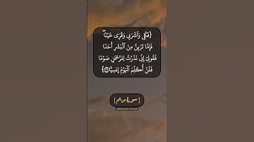 سورة مريم الآية ٢٤ الى ٢٧ بصوت الشيخ محمد صديق المنشاوي