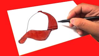 Şapka Nasıl Çizilir? - En Kolay Şapka Çizimi - How to draw a hat (EASY) / #SenDeÇiz