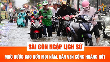Triều cường tại TP.HCM vẫn ở mức cao gây ngập lụt diện rộng