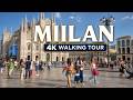 Milano Italy 🇮🇹 4K Walking Tour | Duomo, Galleria, Via Dante & Sforzesco Castle