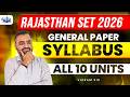 Rajasthan SET General Paper Syllabus | Rajasthan SET General Paper All 10 Units Syllabus 2026