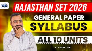Rajasthan SET General Paper Syllabus | Rajasthan SET General Paper All 10 Units Syllabus 2026
