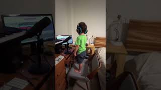 Josh recording for tomorrow&#39;s video! This Land Is Your Land 🎶 #woodyguthrie #recordingsession