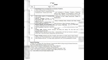 Bareilly College b.com syllabus semister1 #mjpru #bareillycollege