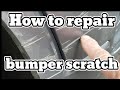 How to repair a scratch in a plastic bumper.#diy auto body #garage noise