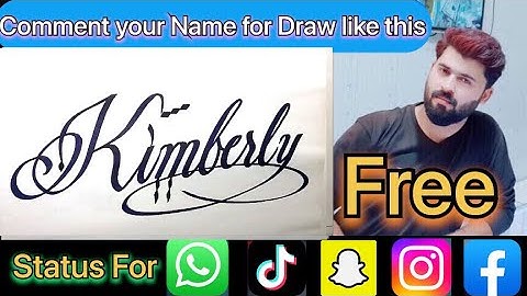 Kimberly Name Signature Calligraphy Status | How to Cursive write with cut Marker #kimberly