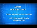 How to choose career  online aptitude test  counselling by aspire education centre