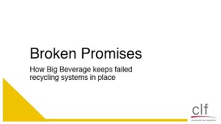 CLF Webinar: The Beverage Industry's Broken Promises