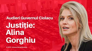 Alina Gorghiu, audiată pentru postul de Ministrul Justiției în Guvernul Ciolacu