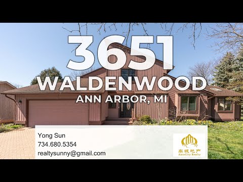 3651 Waldenwood Drive, Ann Arbor, MI home video tour