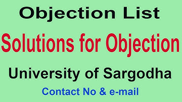Objection List Sargodha University MA MSc M Com Second Annual Exams | Solution for objection in Exam