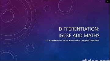 Differentiation for SPM Additional Mathematics