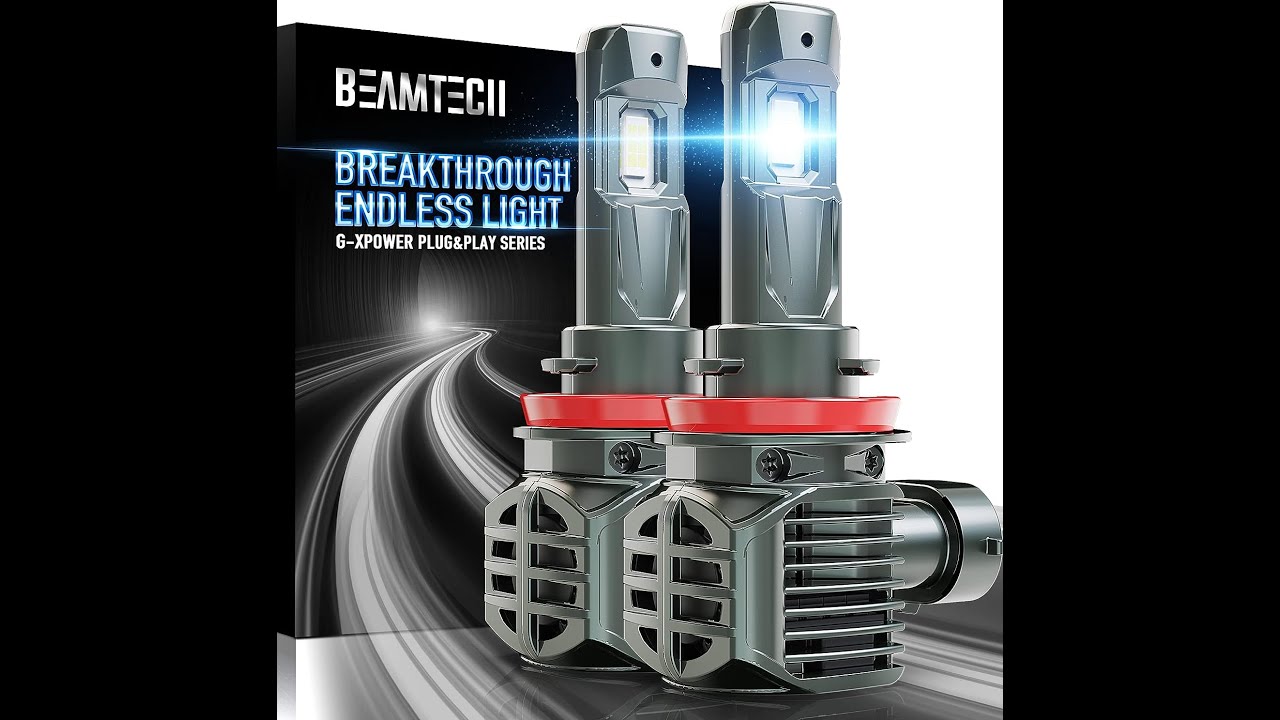 S&D 6-Side 3D H11 LED Headlight Bulbs – 80W 20000LM 6000K Canbus, Low Beam Kit, H8 H9 H16 Compatible, IP68