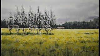 37Original Watercolor Painting Tutorial, Landscape Painting