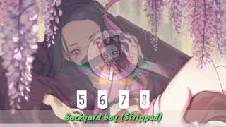 Nightcore - Backyard Boy (stripped) | Lyrics