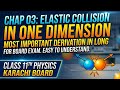Chap No 3: Elastic Collision in one dimension