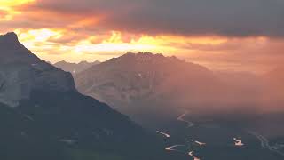 Golden Sunset over the Rocky Mountains