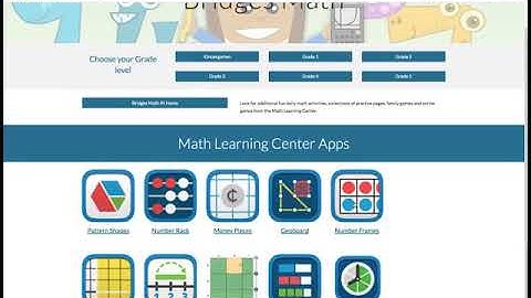 Using the Math Learning Center Apps