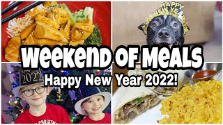 WEEKEND OF MEALS | Happy New Year 2022! | HEB GROCERY HAUL | What's for Dinner?