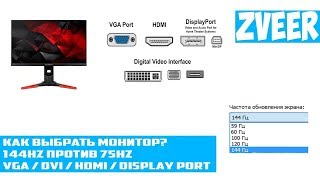 144HZ VS 75HZ / ГЕРЦОВКА КАБЕЛЕЙ / КАК ВЫБРАТЬ МОНИТОР?