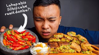 CHALLENGE CABE RAWIT! MUKBANG MARTABAK TELOR PEDAS !!