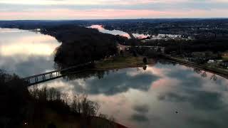 Clouds reflection on the water hyperlapse
