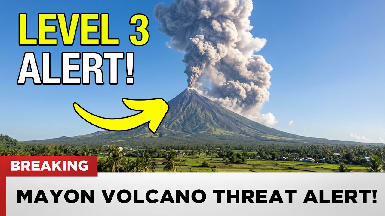 1 MINUTE AGO: Mayon Volcano Alert JUMPS to Level 3 - 3,000 Evacuated as Dome Collapses