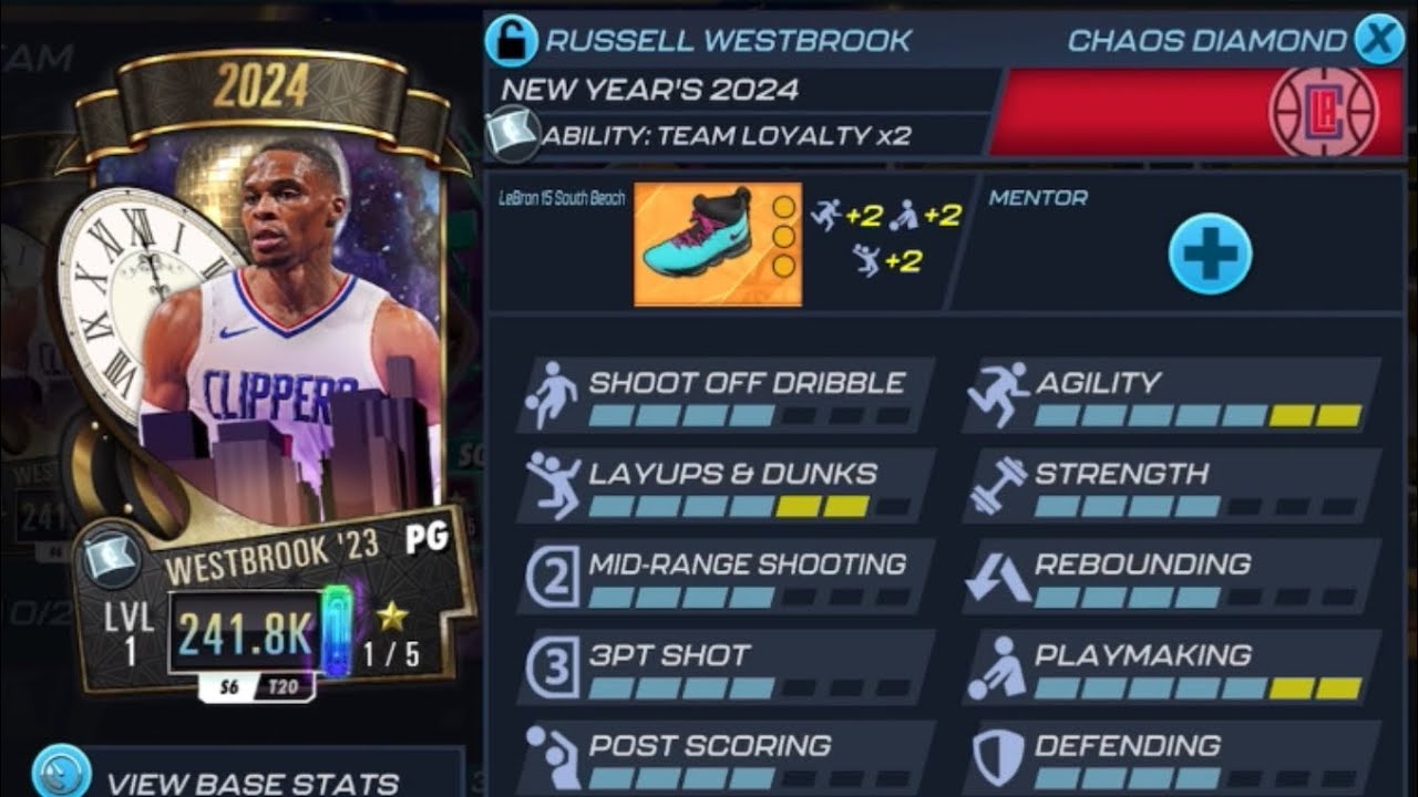 Chaos Diamond New Years 2024 Russell Westbrook Gameplay NBA 2K Mobile