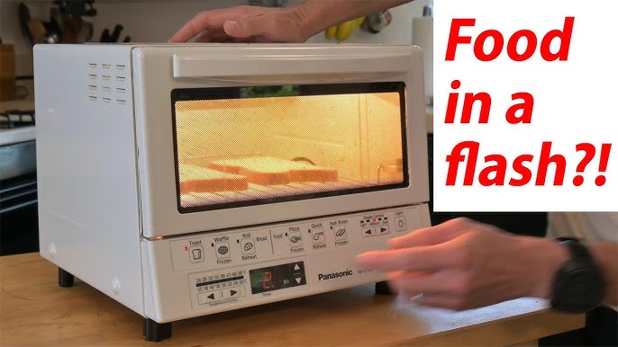Panasonic NBG110PW FlashXpress 4-Slice Toaster Oven with Reminder Beep -  White 