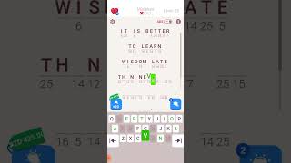 Cryptogram Level 29 Letters and Numbers