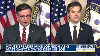 Speaker Mike Johnson seeking advice from Matt Gaetz about the job