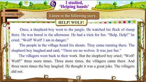 STD 5 ENGLISH SEM 2 CHAPTER 6 || I STUDIED, HELPING HANDS Activity 6A