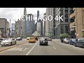 Chicago 4K - Downtown Skyscrapers - Driving Downtown