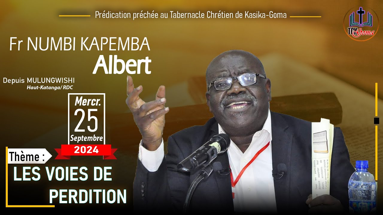 FR ALBERT NUMBI, Thème : LES VOIES DE PERDITION_ A TRAMENCO, MERCREDI LE  25 SEPTEMBRE 2024