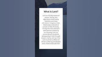 What is lent? #lent #catholic #jesus #jesuslovesyou #godisgood
