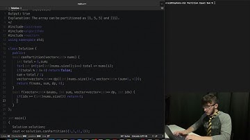Partition Equal Subset C++ Code Implementation