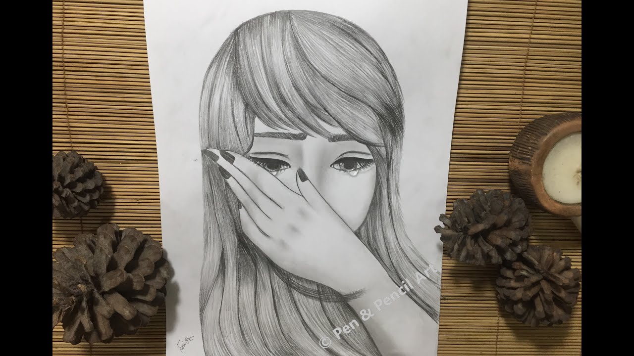 How to Draw a Sad Girl || Crying Girl || Pencil Sketch Drawing for ...