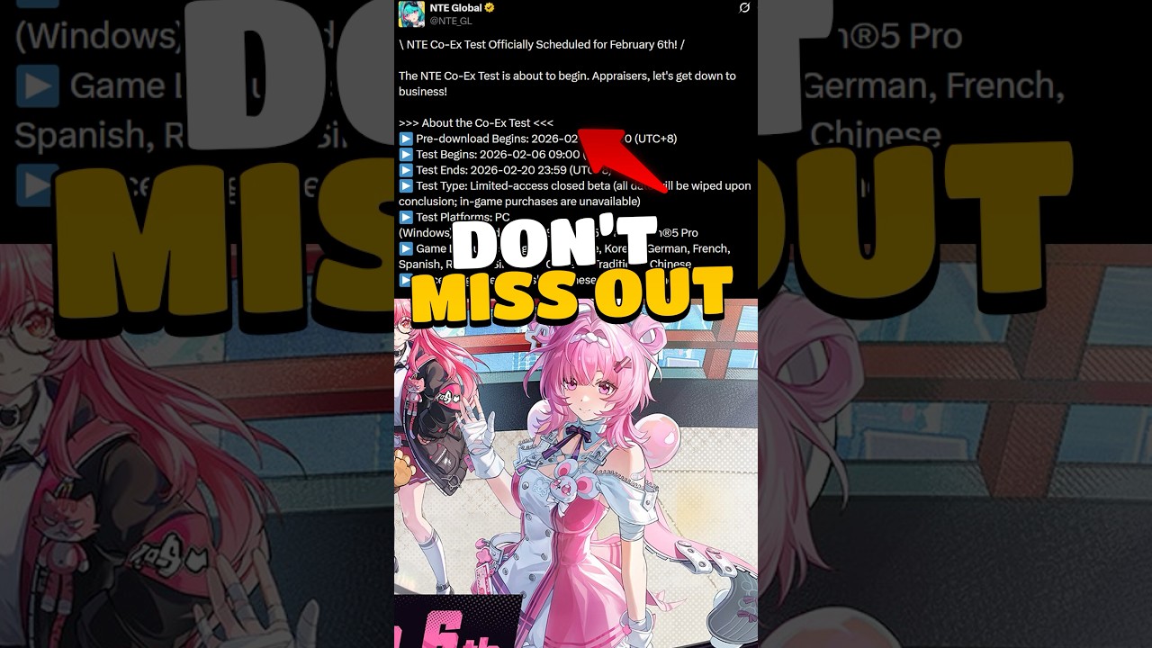 NTE CONFIRMS FINAL CLOSED BETA DATE