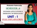 BUSINESS APPLICATIONS & EMERGING TECHNOLOGIES UNIT-1 FULL EXPLANATION | SEM-6 OU @shivanipallela