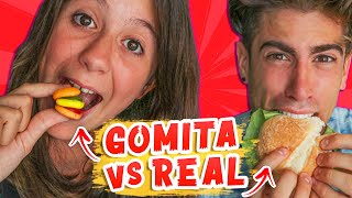 COMIDA DE GOMITA vs COMIDA REAL 🍔 🍭 CON ALEJO IGOA !!
