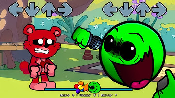 FNF Geometry Dash 2.2 VS Smiling Critters ALL PHASES Sings Can Can | Fire In The Hole