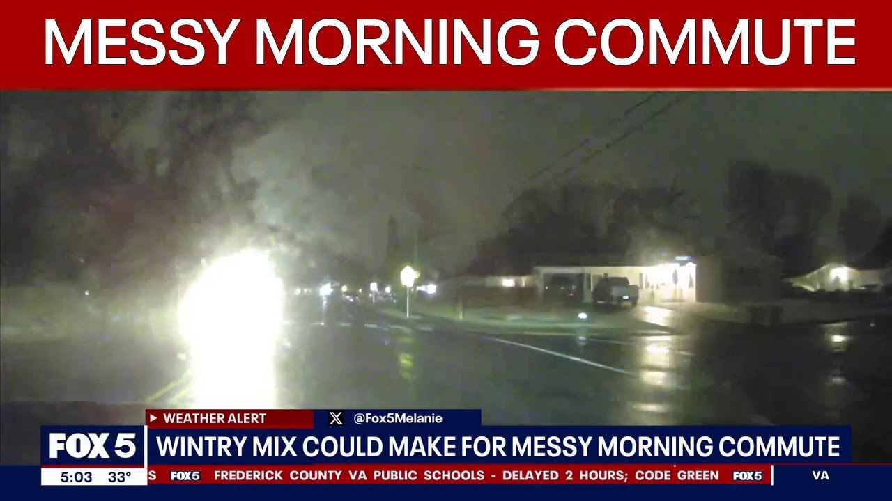 Wintry mix makes for a messy Tuesday morning commute