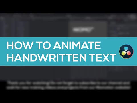 How to Animate Handwritten Text in DaVinci Resolve