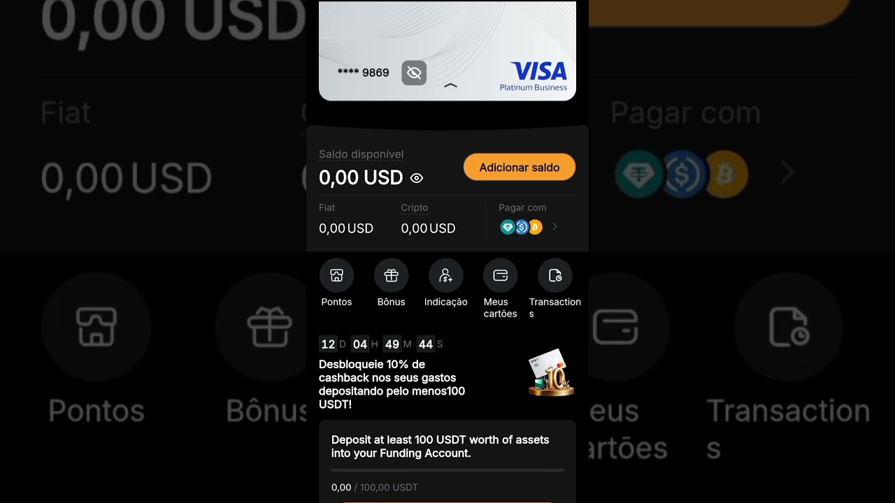 Cartão Físico grátis.