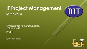 BIT | Semester 4 | PM | Past Paper Discussion - Part 1