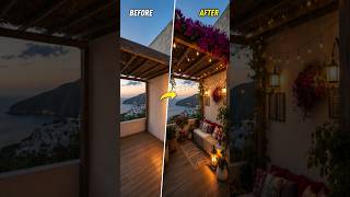 Tiny Balcony Makeover! 😍#BalconyMakeover #BeforeAfter #TerraceTransformation #HomeDecor #DIYDecor