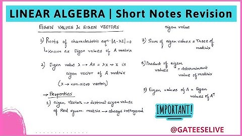 Linear Algebra | Short Notes Revision | GATE 2021 | Formula & Concepts in One Shot