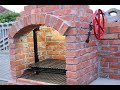 Brick grill with chimney