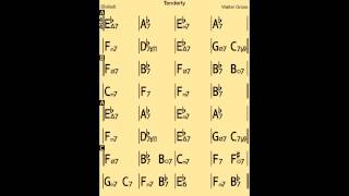 Tenderly - Backing track / Play-along chords